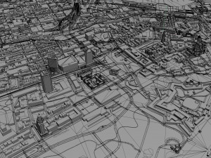 Quebec city Canada 80km 3D Model