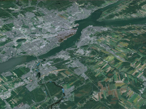 Quebec city Canada 80km 3D Model