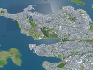 Reykjavik city Iceland 50km 3D-Modell