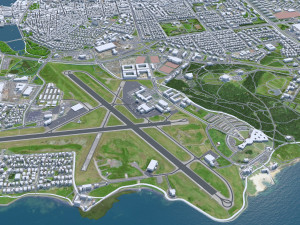 Reykjavik city Iceland 50km 3D-Modell
