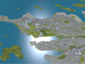 Reykjavik city Iceland 50km 3D-Modell