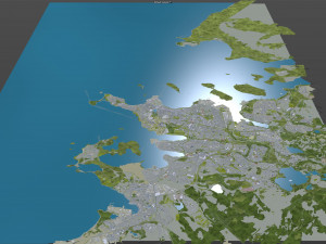 Reykjavik city Iceland 50km 3D-Modell