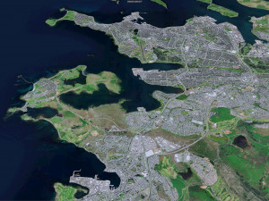 Reykjavik city Iceland 50km 3D-Modell