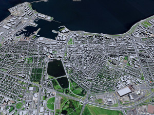 Reykjavik city Iceland 50km 3D-Modell