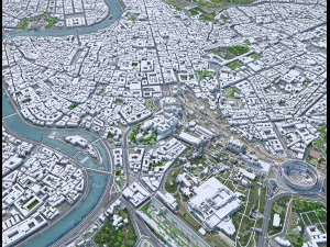 Rome city Italy 70km 3D Model