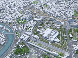 Rome city Italy 70km 3D Model
