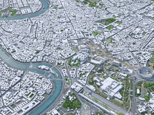 Rome city Italy 70km 3D Model