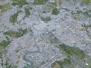 Rome city Italy 70km 3D Model