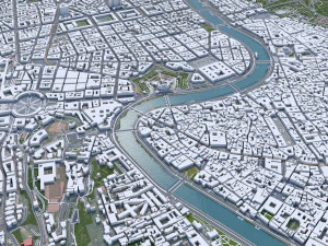 Rome city Italy 70km 3D Model