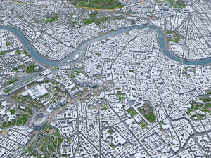 Rome city Italy 70km 3D Model