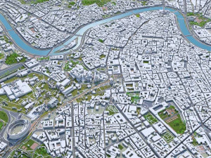 Rome city Italy 70km 3D Model