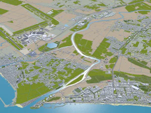 Rome city Italy 70km 3D Model