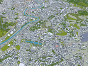Rome city Italy 70km 3D Model