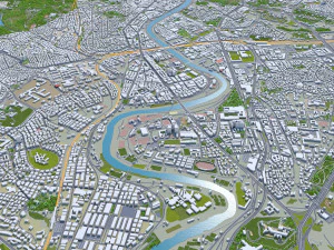 Rome city Italy 70km 3D Model