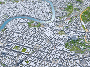 Rome city Italy 70km 3D Model
