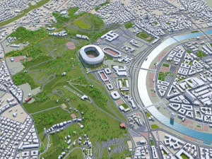 Rome city Italy 70km 3D Model
