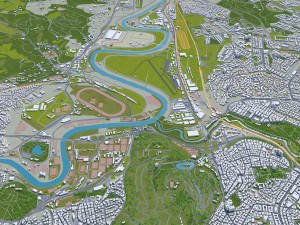 Rome city Italy 70km Modelo 3D