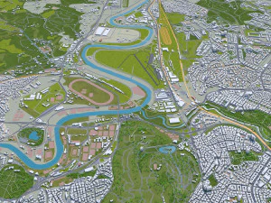 Rome city Italy 70km 3D Model