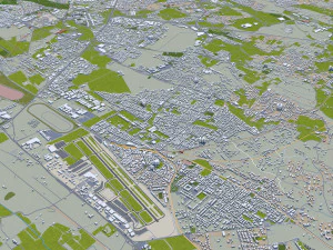 Rome city Italy 70km 3D Model