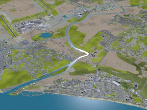 Rome city Italy 70km 3D Model