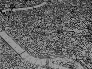 Rome city Italy 70km 3D Model