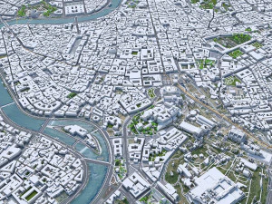 Rome city Italy 70km 3D Model