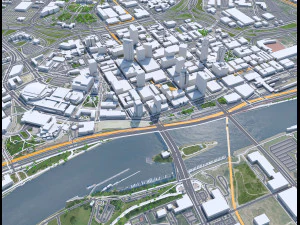 Saint Paul city Minnesota 40km 3D Model