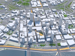 Saint Paul city Minnesota 40km 3D Модель
