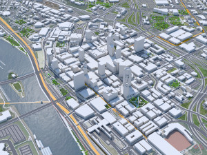Saint Paul city Minnesota 40km 3D Модель