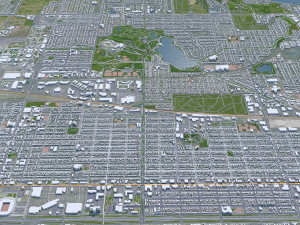 Saint Paul city Minnesota 40km 3D Модель