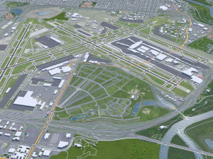 Saint Paul city Minnesota 40km 3D Model
