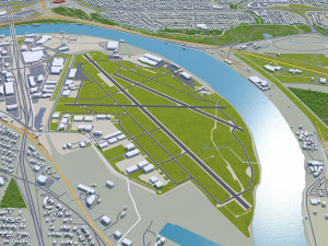 Saint Paul city Minnesota 40km 3D Модель