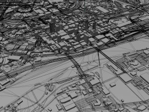 Saint Paul city Minnesota 40km 3D Model