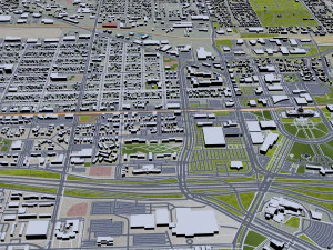 Saint Paul city Minnesota 40km 3D Model