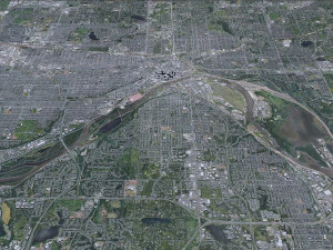 Saint Paul city Minnesota 40km 3D Model