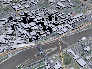 Saint Paul city Minnesota 40km 3D Model