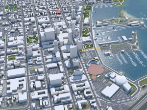 Saint Petersburg city Florida USA 40km 3D Model