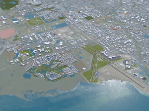 Saint Petersburg city Florida USA 40km 3D Model