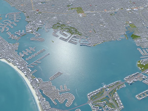Saint Petersburg city Florida USA 40km 3D Model