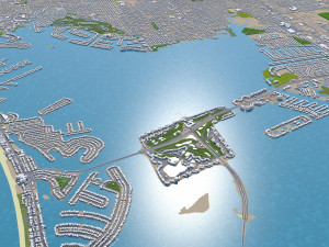 Saint Petersburg city Florida USA 40km 3D Model
