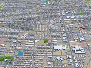 Saint Petersburg city Florida USA 40km 3D Model