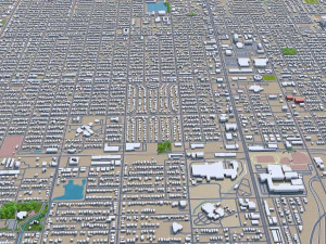 Saint Petersburg city Florida USA 40km 3D Model