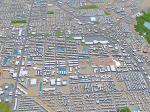 Saint Petersburg city Florida USA 40km 3D Model