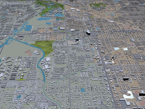 Saint Petersburg city Florida USA 40km 3D Model