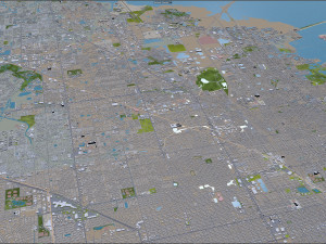 Saint Petersburg city Florida USA 40km 3D Model