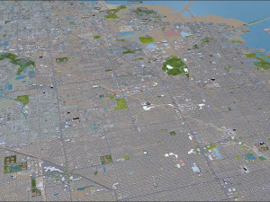 Saint Petersburg city Florida USA 40km 3D Model