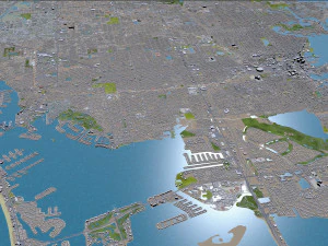 Saint Petersburg city Florida USA 40km 3D Model