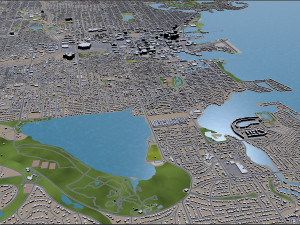 Saint Petersburg city Florida USA 40km 3D Model