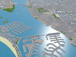 Saint Petersburg city Florida USA 40km 3D Model