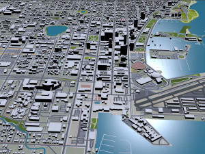 Saint Petersburg city Florida USA 40km 3D Model